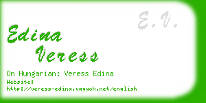 edina veress business card